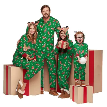 Šeimos Kalėdų Pižama Romper Derinti Drabužius 2021 Šeimos Komplektus Elnias Jumpsuits Tėvas, Motina Kūdikių Ir Vaikų Kalėdos Naktiniai Drabužiai