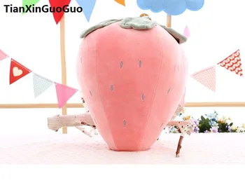 didelis 40cm mielas rožinis braškių pliušinis žaislas vaisių dizaino pagalvė žemyn medvilnė minkšta pagalvėlė gimtadienio dovana s0639