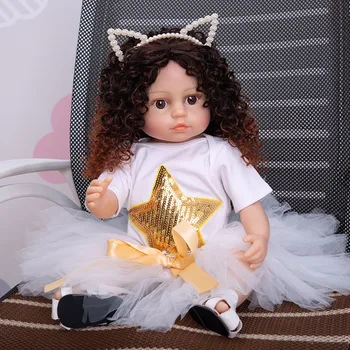 Reborn Baby Doll 55CM Full Klijai Vinilo Modeliavimas Kūdikių Lėlės Atgimimas