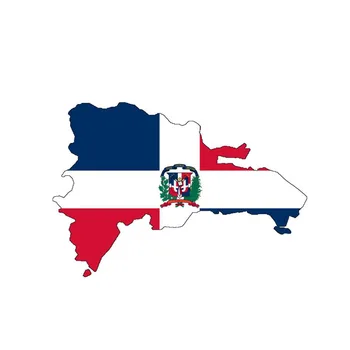 Dominikos Respublikos Vėliava Žemėlapis Automobilių Lipdukai Kūno Šalmas Lipdukai Automobilių Apdailos Priedai 13.2 CM*9CM