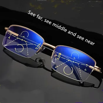 Aukštos klasės mėlyna šviesa įrodymas, akiniai, spinduliuotės įrodymas presbyopic akinius, penkių vienoje quantum trumparegystė prevencijos akinius vyrams
