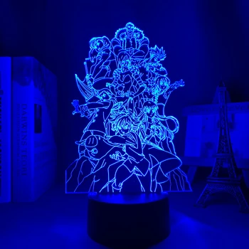 3D LED Lempos Anime Septynios Mirtinos Nuodėmės, Miegamojo Meliodas Hawk Uždrausta naktinė lempa Akrilo Touch Stalo Lempa Nanatsu Nr. Taizai