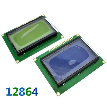 12864 128x64 Taškų Grafinis Mėlyna Spalva Backlight LCD Ekrano Modulis arduino aviečių pi