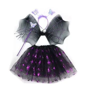 Helovinas raudona violetinė voras sijonas sparnus TUTU merginos lankelis kostiumas akių sparno magic wand Cosplay Kostiumas