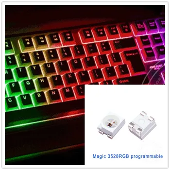 YF923 Ws2812b3528 atvirkštinio pasta built-in IC lemputė karoliukai 6028 atvirkštinio pasta magija spalva mechaninė klaviatūros lemputė karoliukai adresuojamo