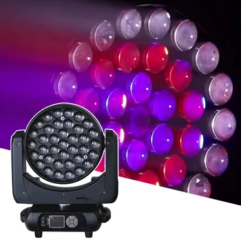 LED 37x15W Puikus Zoom Plauti Spalva Sumaišyti Juda Galvos Šviesos diodų (LED Šviesos Plauti Etape DJ Disco Kalėdų Šviesos Efektas DMX512 Valdymas