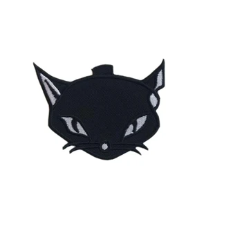 Cute little Black Cat Veido Geležies Siūti Išsiuvinėti Pleistras
