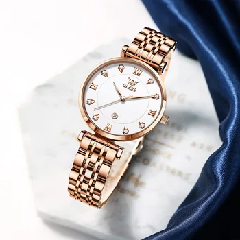 Moterų Kvarcinis Laikrodis Nerūdijančio Plieno Watchband 30M atsparus Vandeniui Elegantiškas Moteris Laikrodis