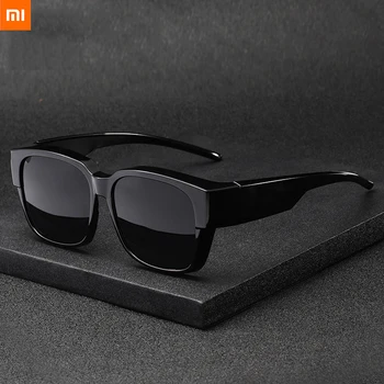 Xiaomi Youpin Vienas veidrodis dvejopo naudojimo akiniai nuo saulės, naujos lauko vairuotojo vairavimo didelis rėmas trumparegystė akiniai nuo saulės vyrams įrašą gabalas akiniai