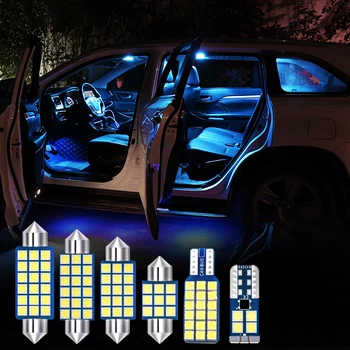 9pcs 12v Automobilio LED Lempučių Lempa Durų Mandagumo Šviesos Skrynios Šviesos 