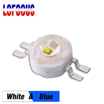 2*3W Balta + Mėlyna High Power LED Dvigubai SMD Diodų COB (Chip Bicolor, 