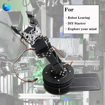 DOIT 5DOF Robotas Arm/ pilnas komplektas Aliuminio Roboto Rankos Actuators Laikiklis ir 1 vnt Metalo Mechaninės Letena Robotas 