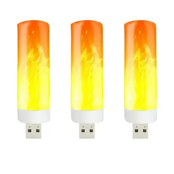 LED Liepsnos Šviesos diodų (LED Liepsnos Lemputė USB Įkrovimo Liepsnos Šviesos USB Įkraunamą Energijos taupymas Gaisro, pavyzdžiui, Žibintų Gamtos Ugnies Poveikis