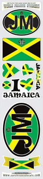 2X Jamaika 9 Lipdukų Rinkinys Vėliavos Lipdukas Bamperis stiker automobilių Nuoma Nešiojamas,42X10CM