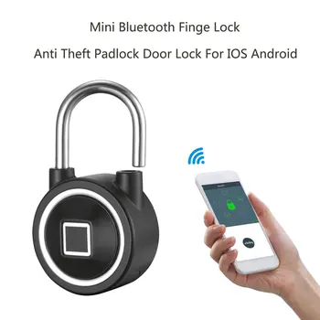 Mini Bluetooth pirštų Atspaudų Užraktas Vandeniui IP65 Keyless Lock Unlock Anti-Theft 