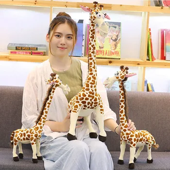 Naujas Atvykti 40/55/75/100cm Modeliavimas Žirafa Realiame Gyvenime Pliušiniai Žaislai Mielas iškamša Lėlės Gimtadienio Dovana Vaikams Miegamasis