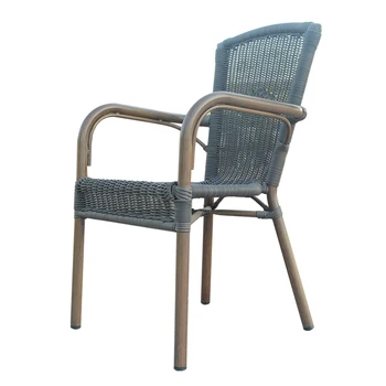 Aliuminio aukštos atgal rotango kėdės, bambuko ieško