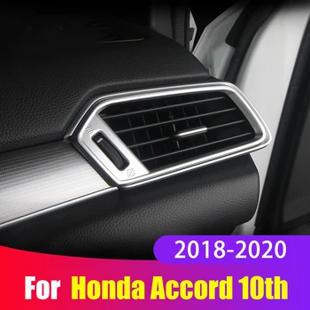 Automobilio Priekinio Skydelio Viršutiniame AC Oro Išleidimo Angos Rėmo Dangtis Apdaila Lipdukas Honda Accord 1X 0th 2018 2019 2020 Priedai