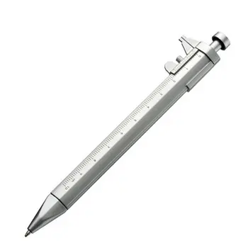 Karšto 1Pc Nieuwe Multifunctionele Gelio Inkt Pen Schuifmaat Roller Ball Pen Briefpapier Balpen 0,5 Mm Drop Laivyba