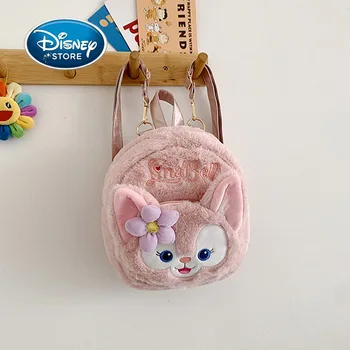 Disney LinaBell Animacinių Filmų Pliušinis Mergina Kuprinė Mielas Rožinis Baby Girl Mini LinaBell Kačių Laikymo Krepšiai Pliušinis Kuprinę