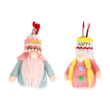 Naujas Su Gimtadieniu Gnome Troba Tomte Pliušinis Skandinavijos Nisse Nykštukas Elf Papuošalai Virtuvės Pakopų Lovelio Apdaila