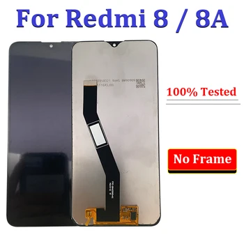 100% Patikrintas Xiaomi Redmi 8 LCD ekranas skaitmeninis keitiklis Skirtas Redmi 8A Asamblėjos LCD Ekranas Touch atsarginės Dalys, be Rėmelio
