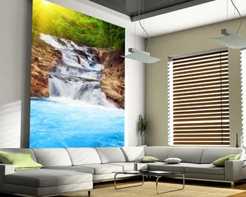 Custom kraštovaizdžio tapetai, Gražus Krioklys 3D tapetai kambarį miegamojo, virtuvės sienos vandeniui PVC papel de parede