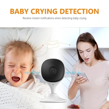 Cue 2C 1080P Wifi Saugumo Veiksmų, Patalpų Kamera, Mini Baby Stebėti Naktinio Matymo Prietaiso Vaizdo Stebėjimo, IP Kameros