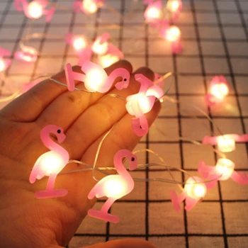 20 LED 2m String Light Flamingo Ananasų Vienaragis Žvaigždės Formos LED Lempa Havajai Vestuvių, Gimtadienio Apdaila