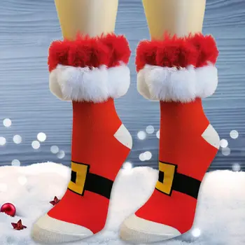 Non-slip 1 Pora Minkštos Raudonos Kojinės Kostiumų Priedai Anti-pilling Kalėdų Kojinės Dėvėti, atsparus Kasdien Dėvėti