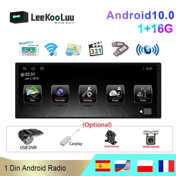 LeeKooLuu Android 10.0 1 Din Automobilio Radijo, GPS Navigacijos 6.9