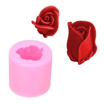 3D Rožių Žiedų Formą, Silikono Tortas Pelėsių Slapukas Muilo Minkštas Formos Pyragaičiai 