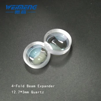 Weimeng-4 kartus pluošto expander lazerio lęšio 12.7*3mm apskritos formos kvarco lazerio suvirinimo mašina ir lazerinio ženklinimo mašinos