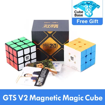 Geriausia MoYu Weilong GTS V2 M Magnetinių 3x3x3 GTS2M Magic Cube Profesinės WCA GTS2 M 3x3 Speed Cubing Magico Cubo Švietimo Žaislas