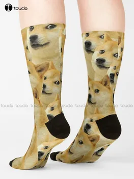 Doge Wow Modelį Kekistani Doggo #Dogright Kojinės Šlepetė Kojinės Moterims, Juokinga Meno Harajuku Streetwear Spalvinga Animacinių Filmų Kojinės Mergaitėms