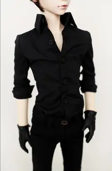 Bjd sd lėlės drabužiai,1/3 vyrų lėlės vyriški juodi marškinėliai ir juodos kelnės (dydis pritaikoma) vienas gabalas