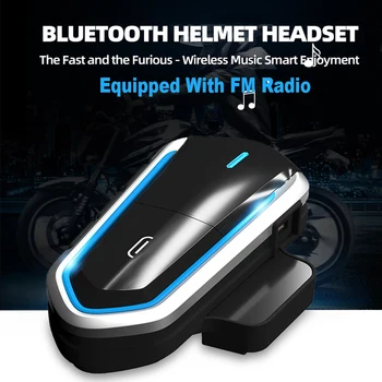 Motociklo Šalmas laisvų Rankų įrangą Belaidžiu Bluetooth 5.0 laisvų Rankų įrangos Palaikymas FM Radijas Vandeniui laisvų Rankų Skambučių Rinkinys Stereo Muzikos Grotuvas