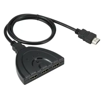 3 Port HDMI Splitter Cable 1080P Jungiklis Switcher HUB HDTV Adapteris Xbox PS3, PS4