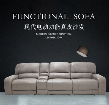 Gyvenamasis Kambarys su Sofa 3 vietų sofa recliner elektros sofos natūralios odos, kurių skerspjūvio sofos muebles de salė moveis para casa