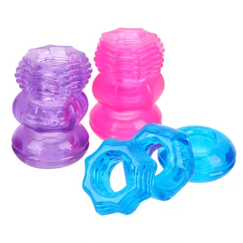 3 Vnt Kristalų Penio Žiedas Sekso Produkto Gaidys Žiedas Silikoninis Atidėti Ejakuliacija, Sekso žaisliukai Vyrams