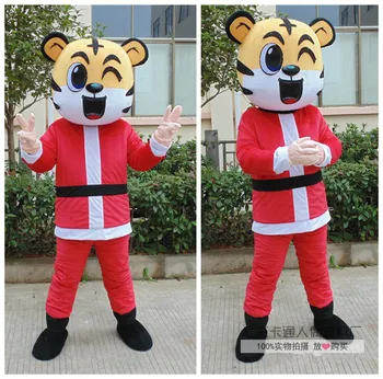 Kalėdų Tigras Taekwondo mielas tigras animacinių filmų Talismanas Kostiumų Pardavimas Fancy Dress Helovinas karnavalas Kostiumas Šalis Suaugusiųjų Dydis