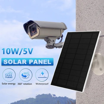 10W 5V Maitinimo šaltinis su Stovu Bazės IP65 Vandeniui atspari Saulės Elementų Įkroviklį Sunpower Įkrovimo Pultas Saugumo Stebėjimo Kamerą