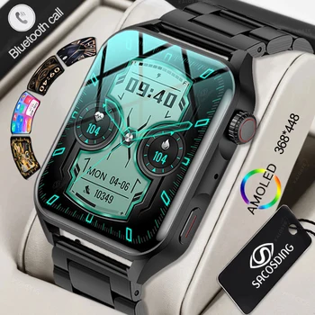 2022 Naujas NFC Smartwatch Vyrų AMOLED HD Ekrane Visada Rodomas Laikas 