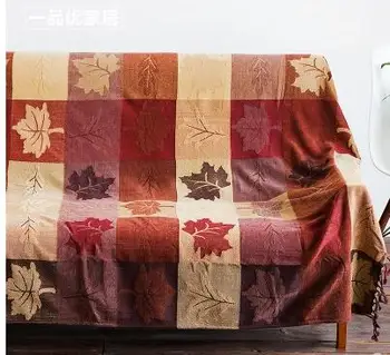 Europos stilius, šilto klevų modelio sofos antklodė minkštas viršelis derliaus antklodė rankšluosčių, siuvinėjimas namų puošybai kambarį