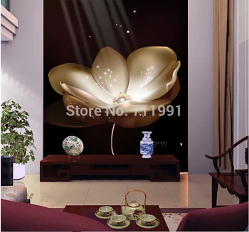 Nemokamas pristatymas custom - šiuolaikinės 3D freskos TV gyvenamasis kambarys sofos fone posėdžių salėje, viešbučio, miegamojo tapetai white lotus