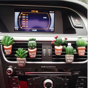 Modeliavimo vazoninių augalų kaktusas oro išleidimo tepalas automobilio oro kondicionavimo sistema oro išleidimo įrašą kvepalai įrašą aromaterapija Automobilių apdailos