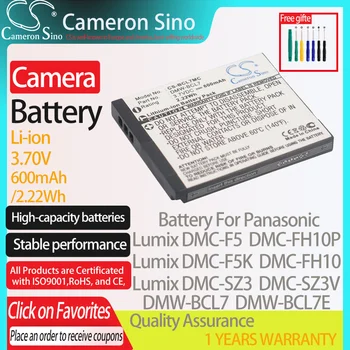 CameronSino Baterija Panasonic Lumix DMC-F5 DMC-F5K DMC-FH10 DMC-FH10P tinka Panasonic NT-BCL7 Skaitmeninio fotoaparato Baterijas 3.70 V