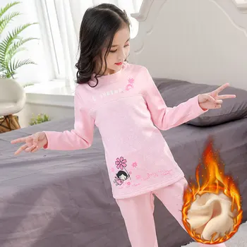 Vaikai Pižama Rinkinys Vaikams Baby Girl Kasdieniai Drabužiai Kostiumas ilgomis Rankovėmis Medvilnės Sleepwear Pižamos Rinkiniai Paauglių 5 7 9 11 13 14Yrs