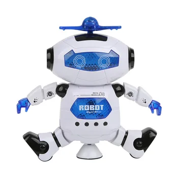 21CM Robotas Žaislai Mielas Elektros Šokių Sukasi Vietos Robotas Muzikos Vaikščioti Šviesos Elektroninių Šokėjas, Robotas Žaislai Vaikams Dovanų