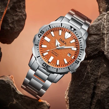 Naujas DUKA Prekės vyriški Mechaniniai Automatiniai Laikrodžiai 100M Vandeniui Šviesos Safyras Laikrodis Prabanga Žmogus Full Steel Laikrodis reloj